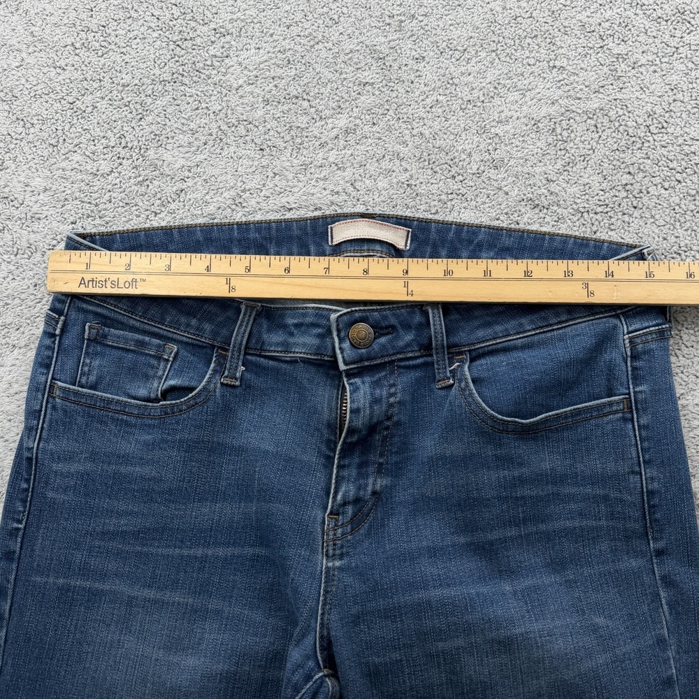 Uniqlo Jeans Women 30x26.5 Blue Skinny Stretch Mid Rise Ankle Zip Denim Pants - Picture 13 of 16